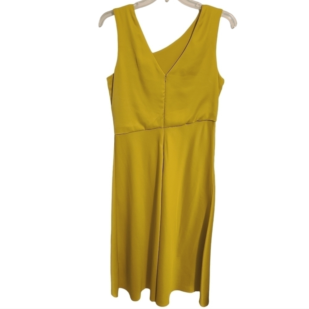 Just...Taylor | Women's Gold V-Neck Asymmetrical Hem Cocktail Dress (Size 16) - Picture 14 of 15